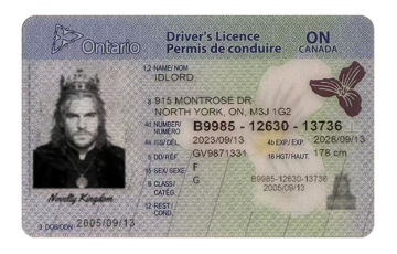 Ontario Fake Dirvers Licence (2025 version)