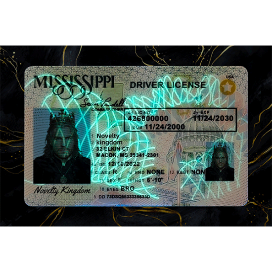 Mississippi Fake Dirvers Licence