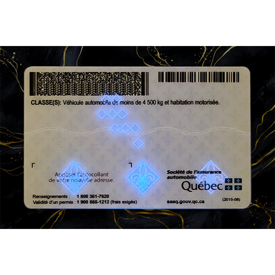 Quebec Fake Dirvers Licence