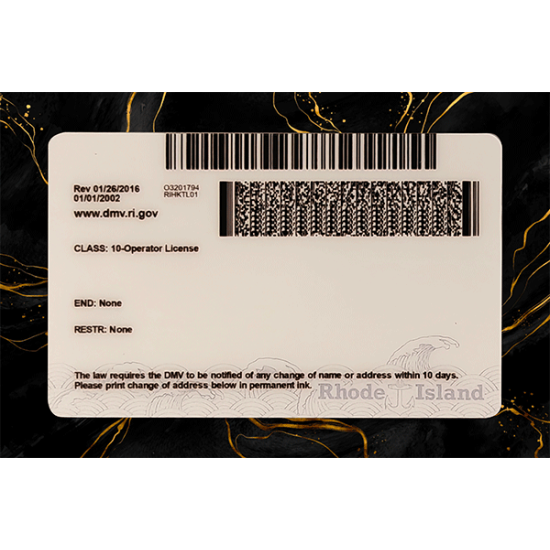 Rhode Island Fake Dirvers Licence