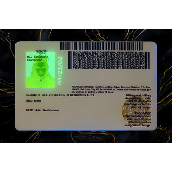 Utah Fake Dirvers Licence